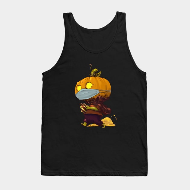 Its never too early for Halloween Jack o Lantern trick or treat face mask Tank Top by Carlos CD